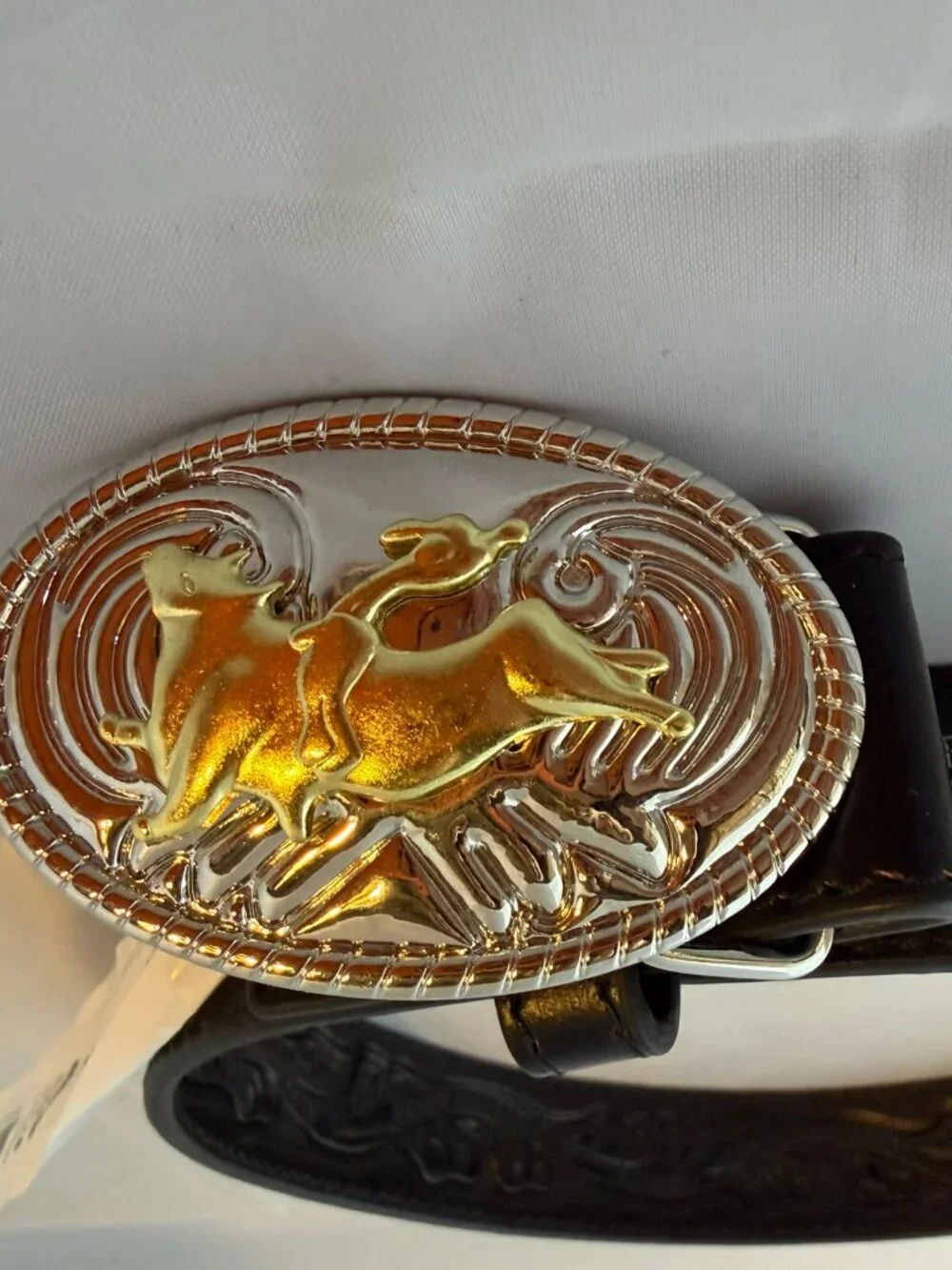 MF Western Nocona Kids Bucking Bronco Leather Belt Style N4410401  Size 18  NEW